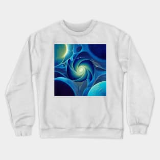 Fractal Space Dust Spiral Crewneck Sweatshirt